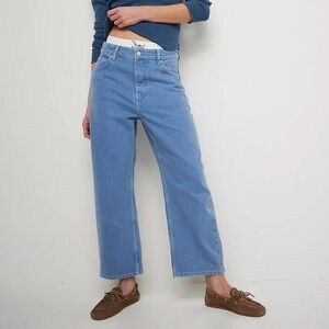 NWT Free People We the Free Deep Trance Boyfriend Jeans in Ocean